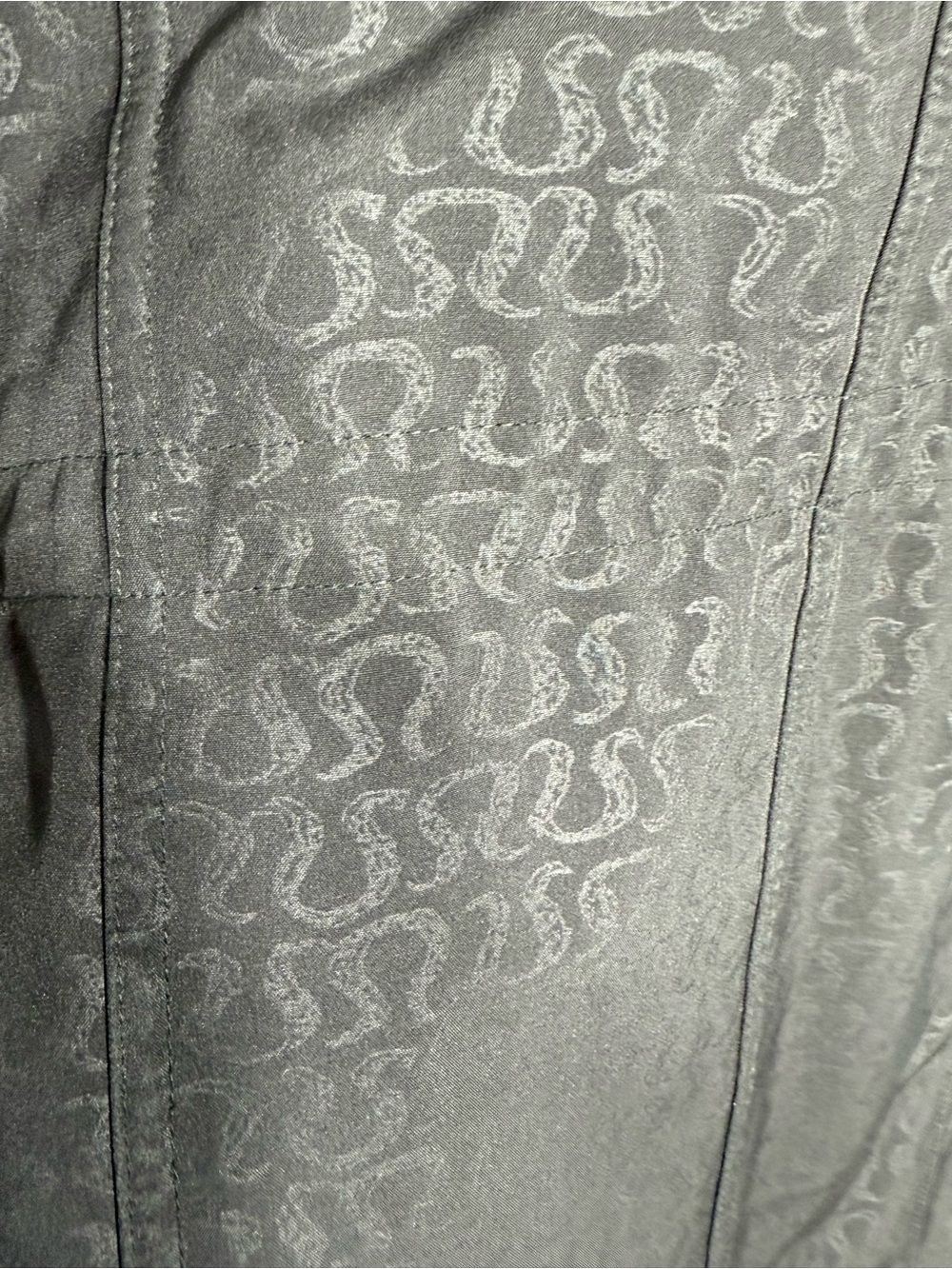 Lululemon Après Yoga Dance in Snow Long Jacket Black Logo Print Vintage Size 6 - Picture 7 of 11